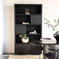 Eleonora Opbergkast 'Helsinki' Eiken, kleur Zwart, 220 x 120cm - thumbnail