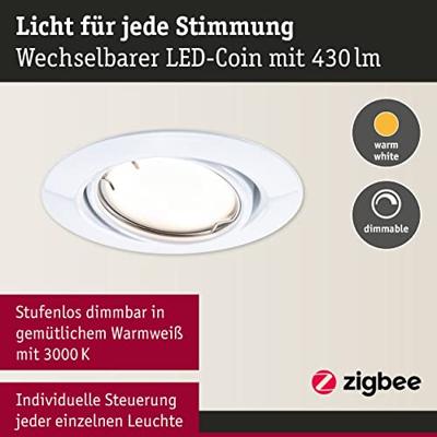 Paulmann 92463 LED-inbouwlamp Set van 3 stuks LED 14.7 W Wit Paulmann 92463 LED-inbouwlamp Set van 3 stuks LED 14.7 W Wit