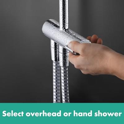 Regendouche set HansGrohe Vernis Shape Showerpipe 230 1 Jet Reno EcoSmart 9l/min Chroom - thumbnail