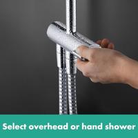 Regendouche set HansGrohe Vernis Shape Showerpipe 230 1 Jet Reno EcoSmart 9l/min Chroom - thumbnail