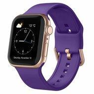 Soft siliconen bandje met gespsluiting - Paars - Geschikt voor Apple Watch 38mm / 40mm / 41mm / 42mm