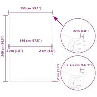Doucherolgordijn 150x240 cm stofbreedte 146 cm - thumbnail