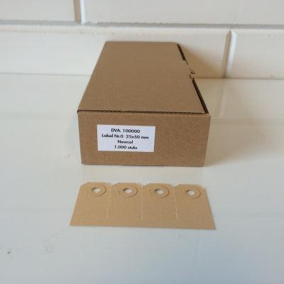 Manilla labels 25x50 mm nr. 0 1000 stuks - 6 stuks