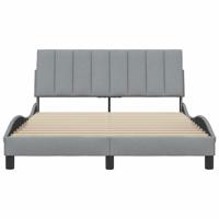 Bedframe zonder matras "Hanko" stof lichtgrijs 140x190 cm - thumbnail