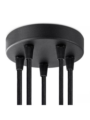 Light depot - plafondkap metaal 5 lichts - zwart - Outlet Light depot - plafondkap metaal 5 lichts - zwart - Outlet