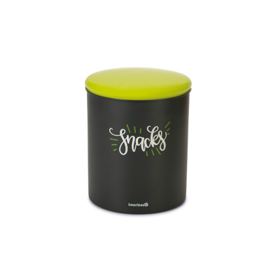 Beeztees Voorraadbus Snacks - Hond - Rvs - Groen Zwart - 17X17X21Cm Beeztees Voorraadbus Snacks - Hond - Rvs - Groen Zwart - 17X17X21Cm