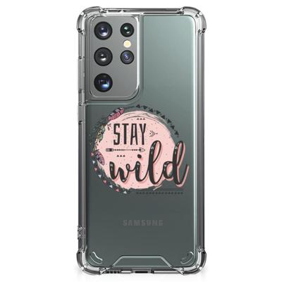 Samsung Galaxy S21 Ultra Stevig | Bumper Hoesje | Boho Stay Wild Samsung Galaxy S21 Ultra Stevig | Bumper Hoesje | Boho Stay Wild