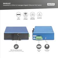 Digitus DN-651157 Industrial Ethernet Switch 8 + 2 poorten 1 GBit/s - thumbnail