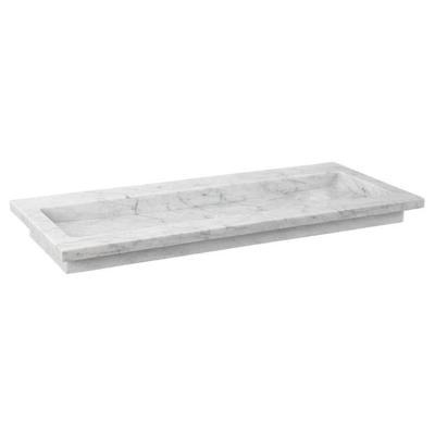 Wastafel Forzalaqua Nova Gepolijst 120.5x51.5x9.5 cm Carrara Zonder Kraangat