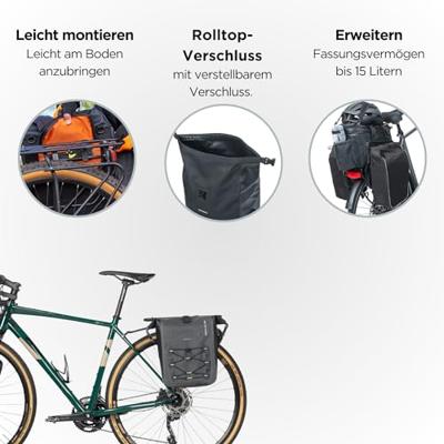 Stuurtas Basil Navigator Storm KF 10-11 liter 27 x 24 x 15 cm - zwart - thumbnail