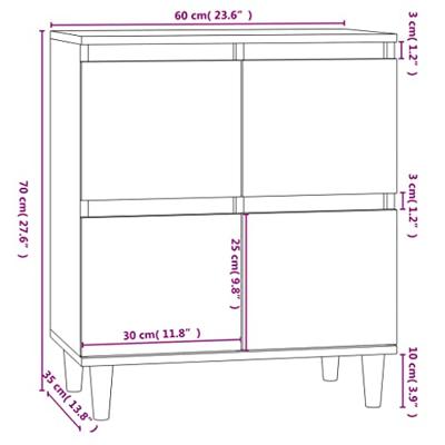 Dressoir 60x30x75 cm bewerkt hout grijs sonoma eikenkleurig Dressoir 60x30x75 cm bewerkt hout grijs sonoma eikenkleurig
