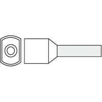 Geïsoleerde TwinAdereindhuls 0,75qmm Wit penlengte = 10mm - thumbnail