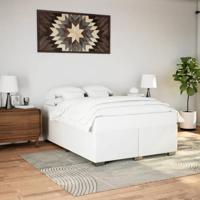 Bedframe kunstleer wit 140x190 cm - thumbnail