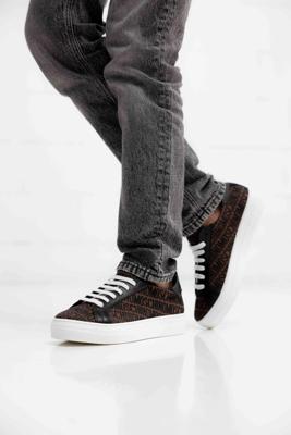 Moschino 77423 Sneakers Kids Bruin/Zwart - Maat 38 - Kleur: ZwartBruin | Soccerfanshop