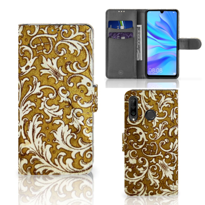 Wallet Case Huawei P30 Lite (2020) Barok Goud Wallet Case Huawei P30 Lite (2020) Barok Goud