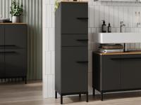 Badkamerkast YONA 2 deuren 1 lade navarra eik/grafiet - thumbnail