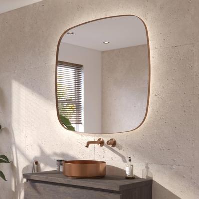 Ben Beau Spiegel 100x4x100 cm Geborsteld Koper