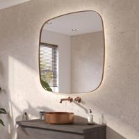 Ben Beau Spiegel 100x4x100 cm Geborsteld Koper - thumbnail