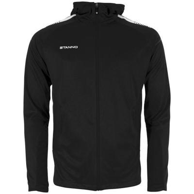Stanno 408024 First Hooded Full Zip Top - Black-Anthracite - M