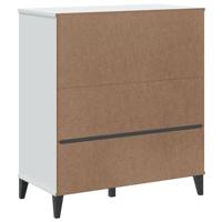 Boekenkast VIKEN 80x40x90 cm bewerkt hout wit - thumbnail