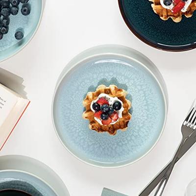 Villeroy & Boch Serviesset Crafted - Blueberry Turquoise - 6-delig / 2 personen - 2x kopjes, 2x kommen en 2x ontbijtborden