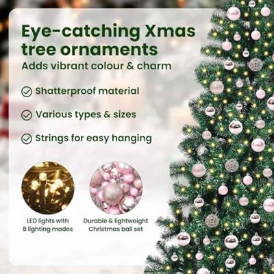 VidaXL Kunstmatig voorverlicht kerstboom groen 210 cm pvc en metaal