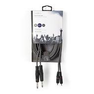 Nedis COTH23320GY50 Stereo Audiokabel 2x 6,35 Mm Male - 2x Rca Male 5,0 M Grijs - thumbnail