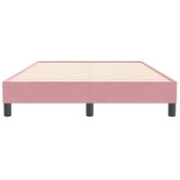 Boxspring zonder matras fluweel roze 120x210 cm - thumbnail