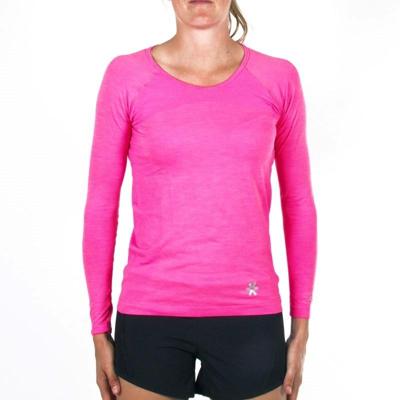 Osaka Tech Knit Long Sleeve Tee Dames - Pink Melange | Discount Deals