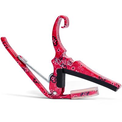 Kyser Quick-Change Acoustic Red Bandana capo voor westerngitaar