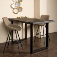 Tower Living Boomstam Bartafel 'Ultimo' Acaciahout, 160 x 90cm, kleur Zwart - thumbnail