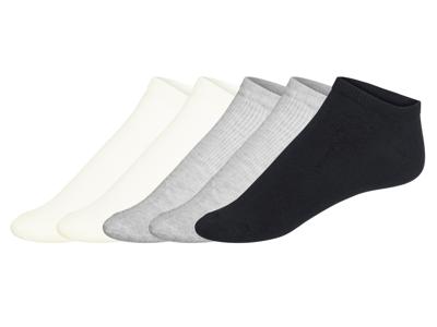 esmara 5 paar sokken (Wit/grijs/zwart, 35-38)