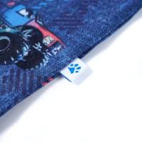 Kindershirt met monstertruckprint 140 gemleerd donkerblauw - thumbnail