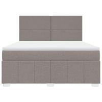 Boxspring met matras stof taupe 180x200 cm - thumbnail