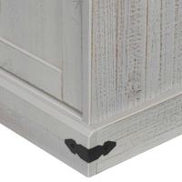 Tv-meubel HALDEN 2 schuifdeuren 150x40x60 cm massief hout wit - thumbnail