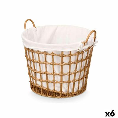 Mand Kipit HX30561 Natuurlijk Polyester Stof Polypropyleen Ijzer Plastic 50 % katoen 47 x 41 x 44 cm 50 x 43 x 44 cm (6 Stuks)