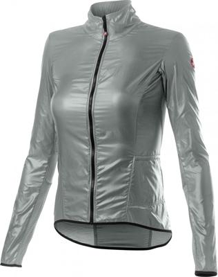 Castelli Aria shell fietsjack zilver dames L Castelli Aria shell fietsjack zilver dames L