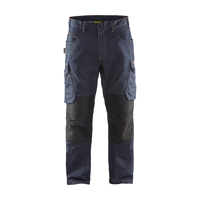 Blåkläder Service werkbroek denim 14971141 | Marineblauw/Zwart | Maat 58 - 7330509554821 - thumbnail
