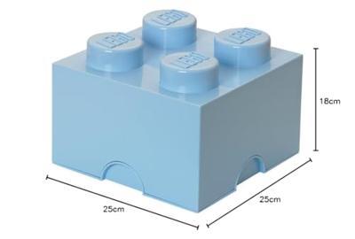 Room Copenhagen LEGO Storage Brick 4 Licht blauw opbergdoos - thumbnail