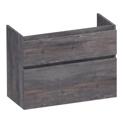 Brauer Delight - Onderkast Ondiep - 80 cm - met 2 Softclose Lades Greeploos en 1 Sifon Uitsparing - Driftwood