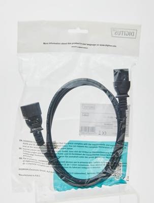 Digitus AK-440201-012-S 1.2m C14 coupler C13 coupler Zwart electriciteitssnoer Digitus AK-440201-012-S 1.2m C14 coupler C13 coupler Zwart electriciteitssnoer