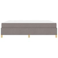 Boxspring bed Anders Taupe en Wit 180 x 200 cm Stof - thumbnail