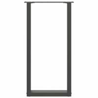 Console tafelpoten 2 st U-vormig 38x(72-73) cm staal antraciet - thumbnail