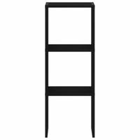 Boekenkast stapelbaar 30x30x80 cm bewerkt hout zwart eikenkleur - thumbnail