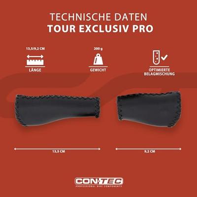 CONTEC handvatten "tour exclusiv pro" ct grips tour exc. pro 92/135mm, coffee