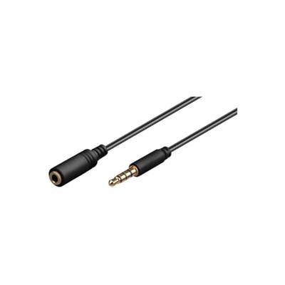 goobay Hoofdtelefoon en audio AUX verlengkabel, 4-pin 3.5mm slim