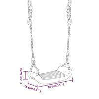 VidaXL Schommelzitjes met touw 2 st 38x16 cm polyetheen blauw - thumbnail