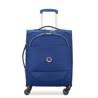 Delsey Montrouge Slim Cabin Trolley Case 4 Wheel 55 Expandable Blue
