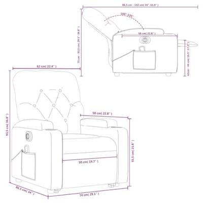 Sta-op-massagestoel elektrisch kunstleer zwart