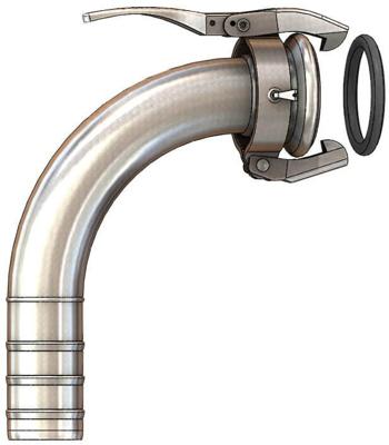 Dallai bocht 90gr M-deelxslangtule - type C - verzinkt - 108 x 100 mm